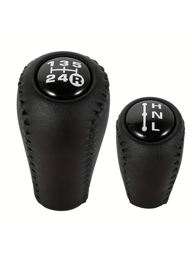 Black Faux Leather Gear Shift Knob For Toyota Prado LC120 5 Speed Manual Transmission 2003 2009 - Image 3